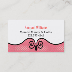 Pretty Polka Dot Mommy Play Date Card