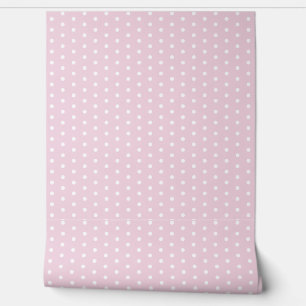 Pretty Polka Dot Pattern Cute Dotty Pastel Pink Wallpaper