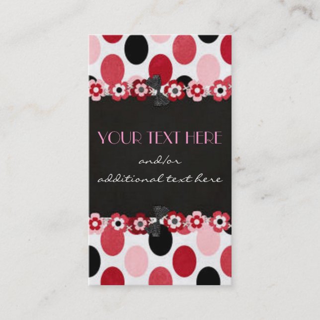 Pretty Polka Dots Business Card (Front)
