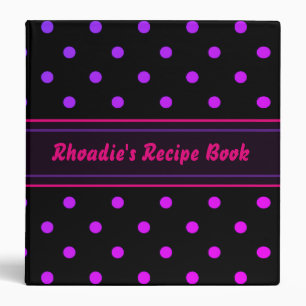 Pretty Polka Dots Recipe Book Binder