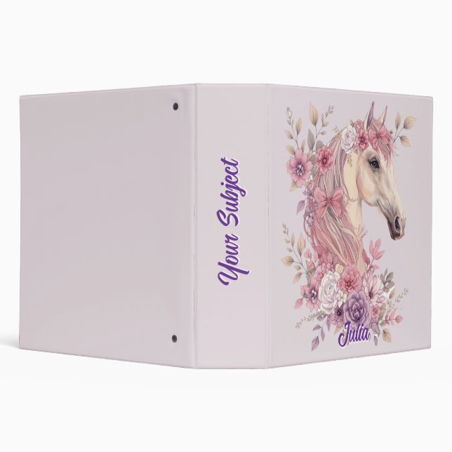 Pretty Ponies and Petals Horse Binder for Girls (Background)
