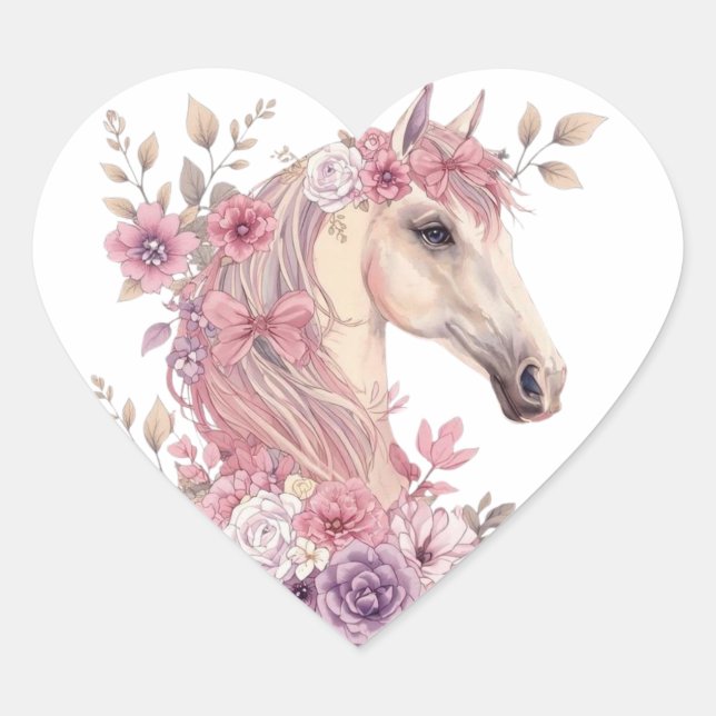 Pretty Ponies and Petals Horse Stickers (Front)