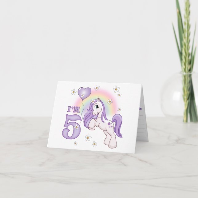 Pretty Pony 5e anniversaire Invitations (Devant)
