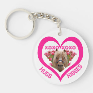 Pretty Pony in Pink Valentine's Day Keychain
