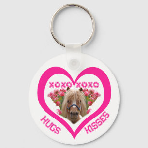 Pretty Pony in Pink Valentine's Day Keychain