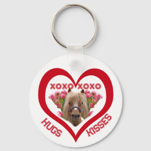 Pretty Pony in Red Valentine's Day Keychain