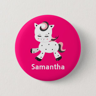 Pretty Pony Kawaii Pink 2 Inch Round Button