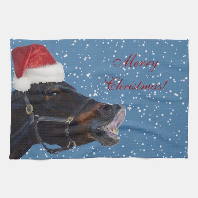 Pretty Pony Merry Christmas Kitchen Towels (Horizontal)