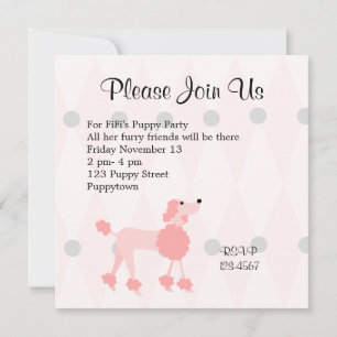 Pretty Poodle Invitation