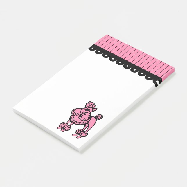 Pretty Poodle Post It Notes (Angled)