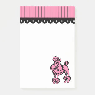 Pretty Poodle Post It Notes