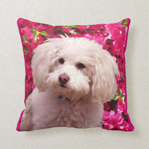 Pretty Poodle Throw Pillow