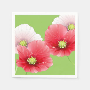 Pretty Poppies Floral Napkin