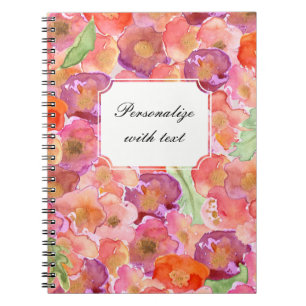 Pretty Poppies Watercolor Notebook