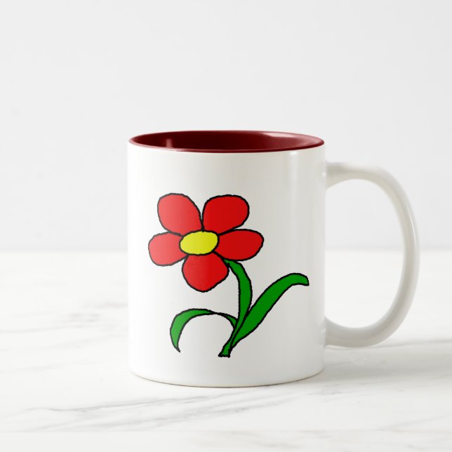 Pretty posie Two-Tone coffee mug (Right)