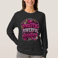 Pretty Powerful Relentless Pink Gym Quote Design