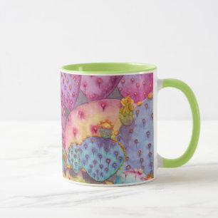 Pretty Prickly Pear Coffee Mug Southwest Style Cup