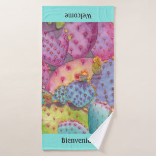 Pretty Prickly Pear Guest Towel Set Bathroom Towel