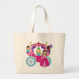 Pretty Princess Carriage Large Tote Bag