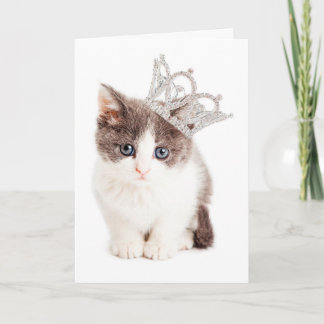 Pretty Princess Kitten Greeting Card
