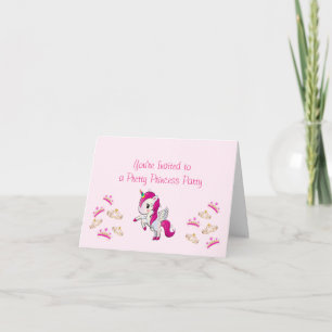 Pretty Princess Party Birthday Party Invitation