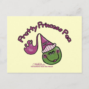 Pretty Princess Pea Postcard