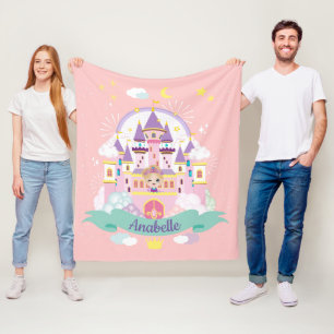 Pretty Princess Personalized Pink   Fleece Blanket