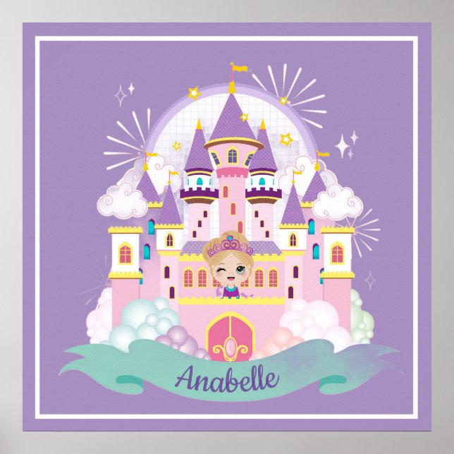 Pretty Princess Personalized  Poster (Front)