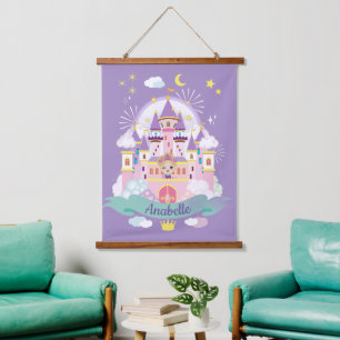 Pretty Princess Personalized Purple Wall Tapestry