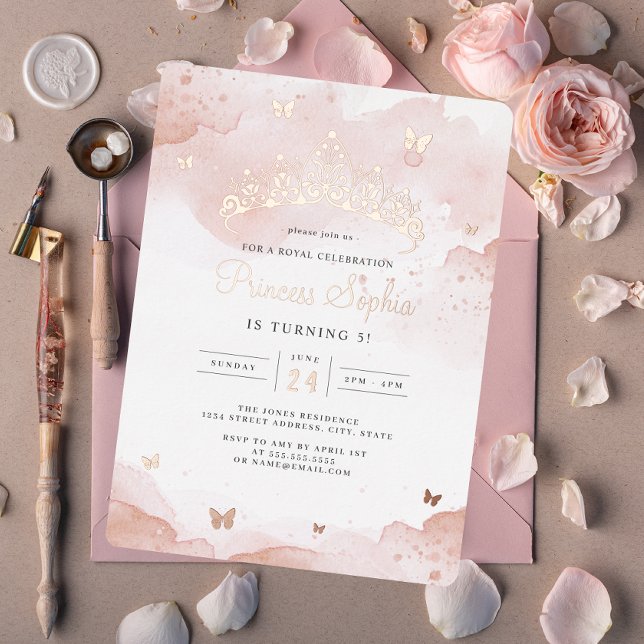 Pretty Princess Rose Gold Girls Birthday Party (Creator Uploaded)