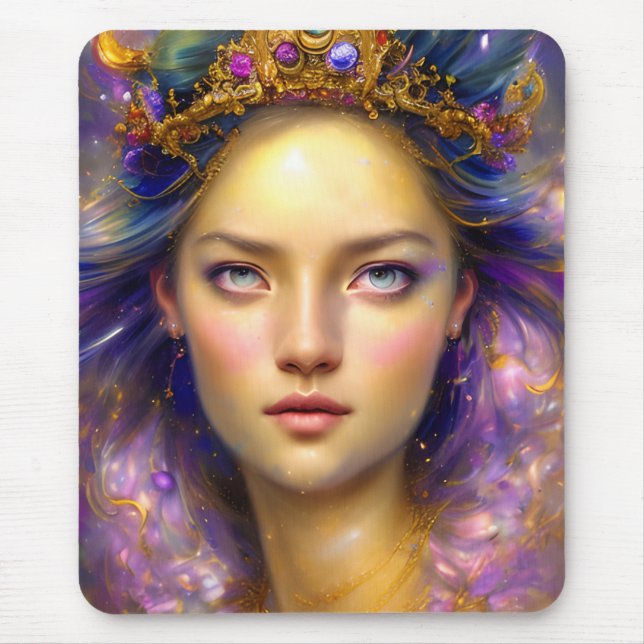 Pretty Princess Warrior Ethereal Goddess  Mouse Pad (Front)