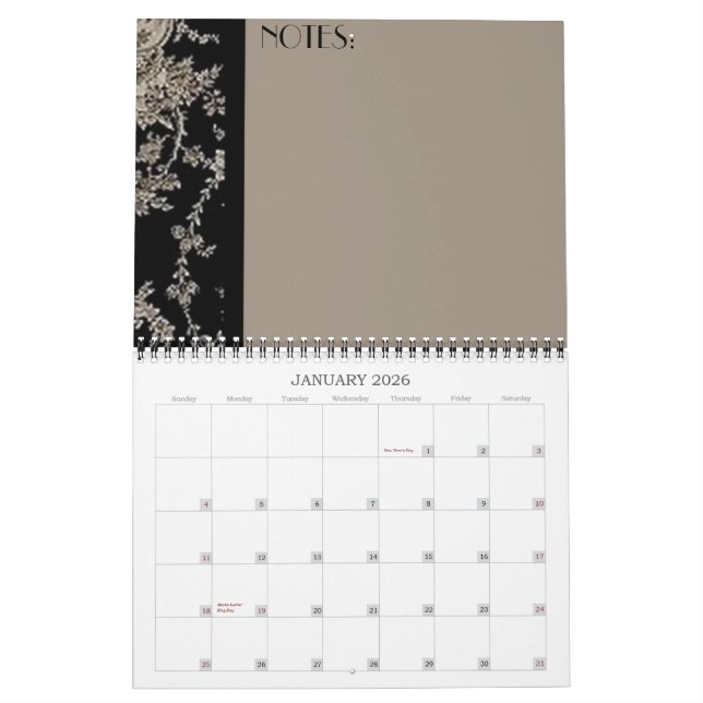 Pretty & Professional Calendar (Jan 2026)