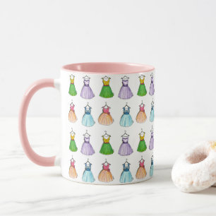 Pretty Prom Party Dresses Retro Vintage Style 50s Mug