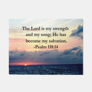 PRETTY PSALM 118 14 SUNRISE OVER THE OCEAN DOORMAT