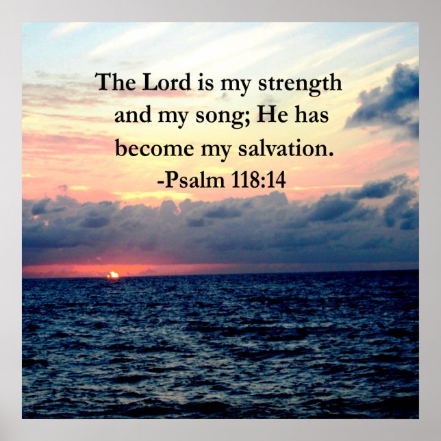 PRETTY PSALM 118 14 SUNRISE OVER THE OCEAN POSTER (Front)
