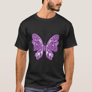 Pretty Psycedelic Purple Butterfly T-Shirt