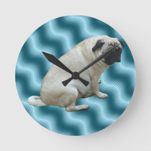 Pretty Pug Wall Clock