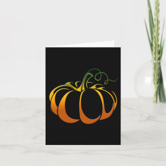 Pretty Pumpkin In Shades Of Autumn Fall  Card