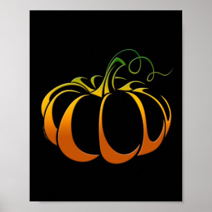 Pretty Pumpkin in Shades of Autumn Fall  Poster