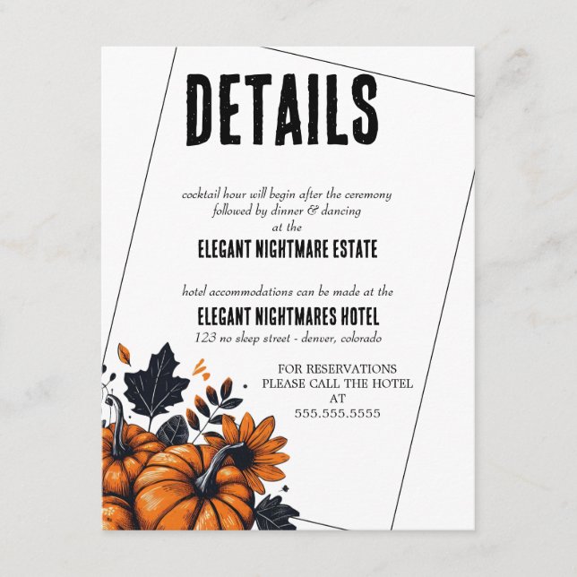 Pretty Pumpkins Enclosure Card (Front)