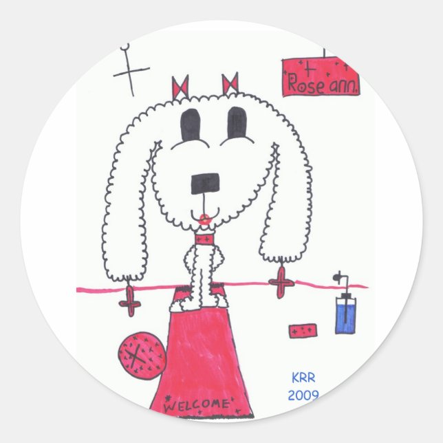 Pretty Puppy "Roseann" - autocollants (Devant)