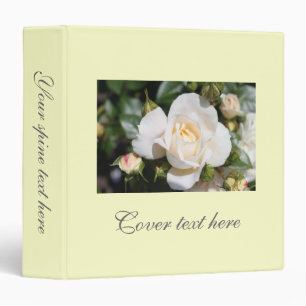 pretty pure white rose flowers. love, romance binder