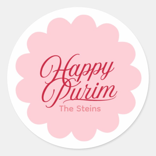 Pretty Purim Label (Front)