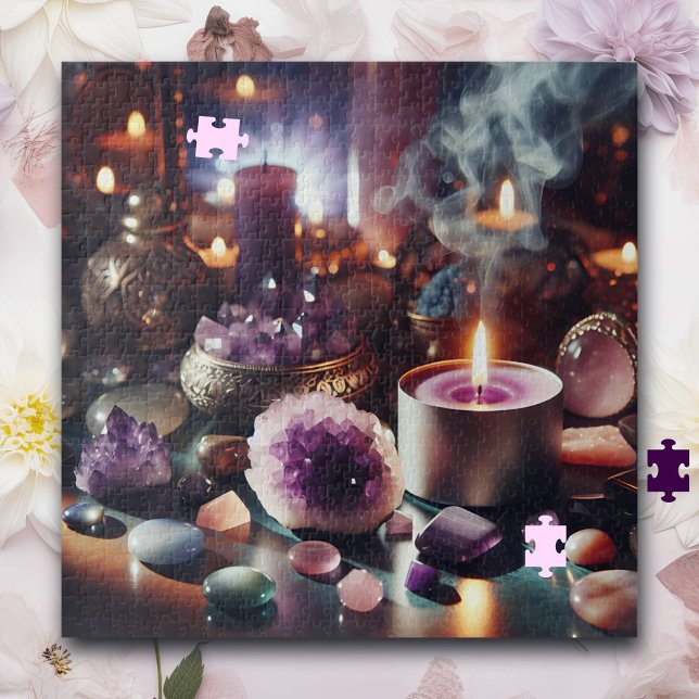 Pretty Purple Amethyst Gems and Crystals Jigsaw Puzzle (Creator Uploaded)