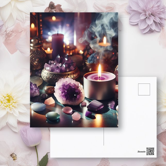 Pretty Purple Amethyst Gems and Crystals Postcard (Creator Uploaded)