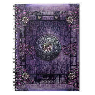 Pretty Purple Ancient Tome Medieval Magic Book