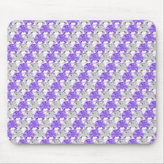 Pretty Purple and Clear Rhinestone Stripe Design Mouse Pad