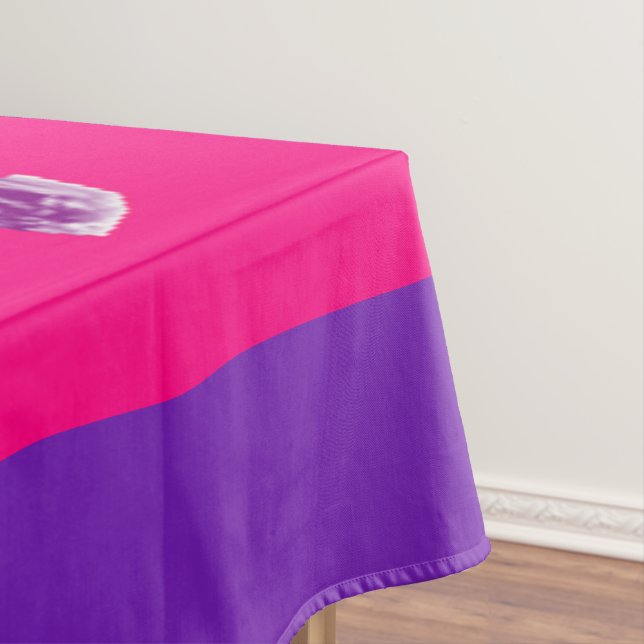 Pretty purple and darling pink home decor tablecloth (In Situ)