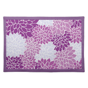 Pretty Purple and Lilac Floral Pattern Placemat