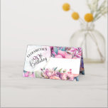 Pretty Purple and Pink Floral 90th Birthday Place Card<br><div class="desc">Pretty Purple and Pink Watercolor Floral 90th Birthday Place Cards. Easy To Change The Sample Text To Your Own By Clicking Personalize. Click Personalize/Edit With Design Tool To Change The Font Type, Font Colour, Font Size Or To Add/Delete/Change The Text Or Design Elements. This Birthday Collection Is Available For The...</div>